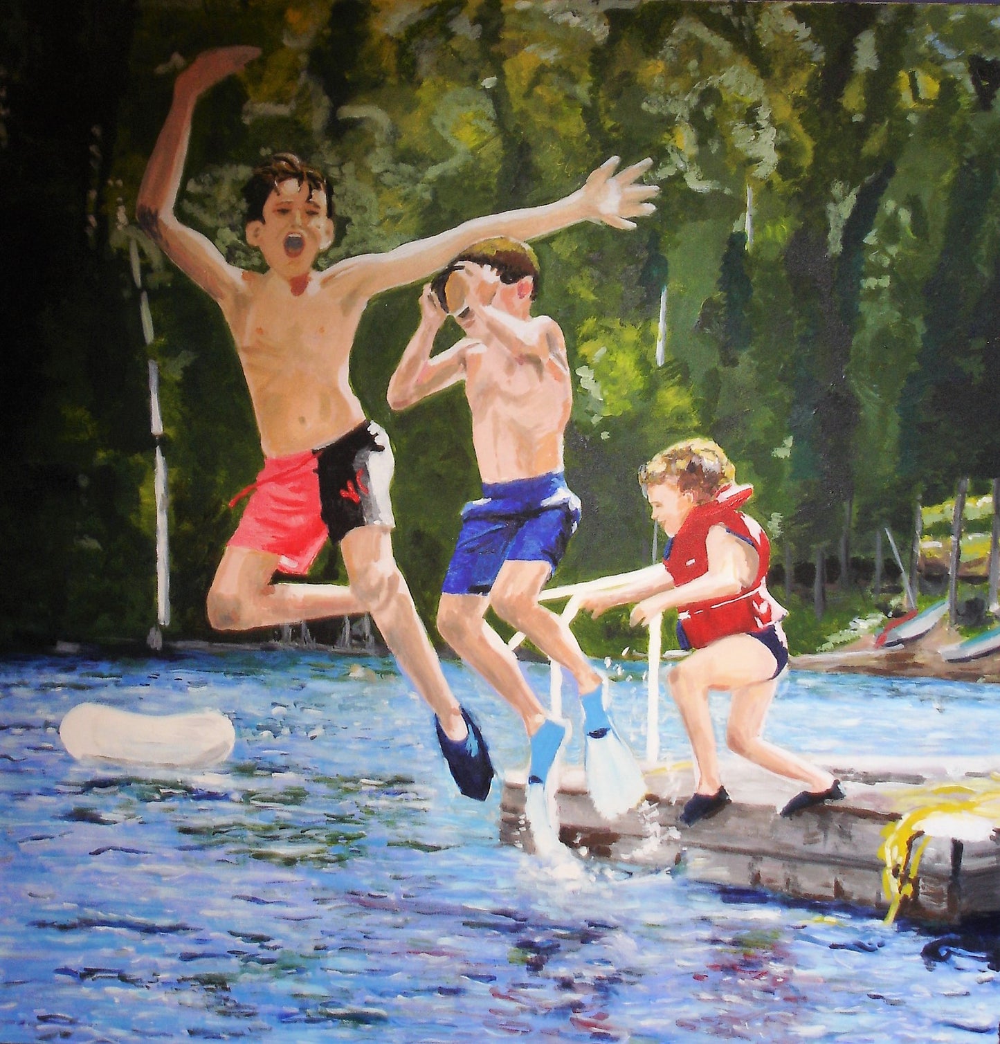 SOLD - Jumping off the dock
